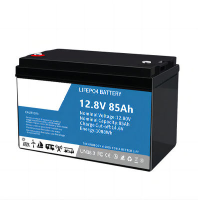 Enviromental Friendly High Performance 12.8V 85AH SLA Replacement LifeP04 Lithium Battery Built in BMS For Solar Light