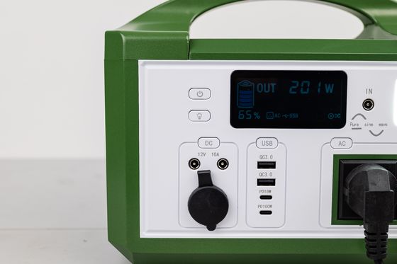 High Efficiency AC 300W 220V Output Portable Solar Generator  Rechargeable LifePO4 Battery For Outdoor  Hiking