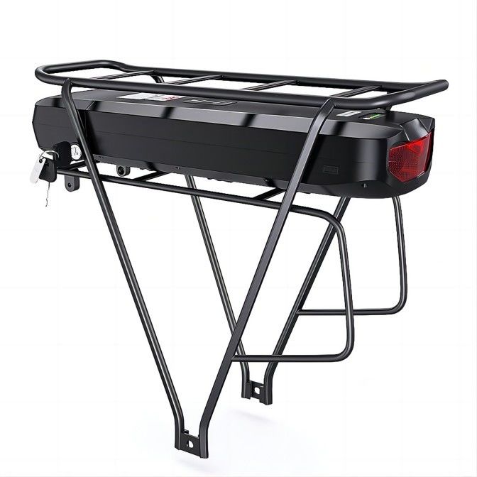 10S4P 36V/48V Lithium Electric Bike Battery Black Rear Hanger Tail Series 10.4AH