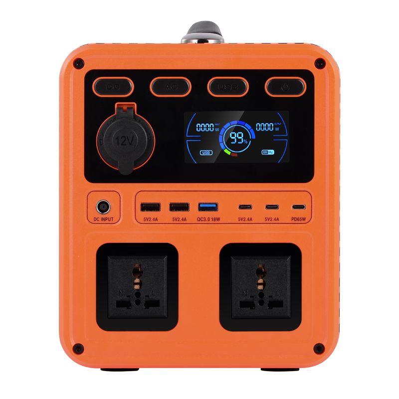 IP61 High Output Power DC 13V 1200W AC Switch QC3.0 Portable Power Generator With Two Way Inverter For Home Backup